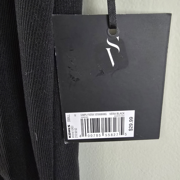 Simply Vera Vera Wang Black Side Knot Tee - Picture 6 of 9